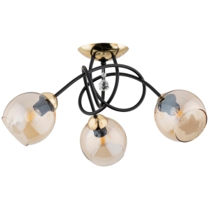 LAMPA SUFITOWA ALFA MODENA CZARNO-ZŁOTA 3xE27 / 62296