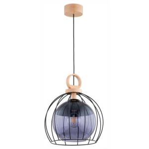 LAMPA WISZĄCA ALFA AVATAR DREWNIANA 1xE27  / 61175