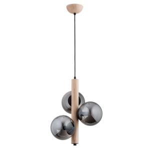 LAMPA WISZĄCA ALFA KANET DREWNIANA 3xE14  / 62288