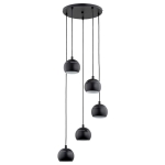 LAMPA WISZĄCA ALFA PLUS CZARNA 5xE14 / 63146