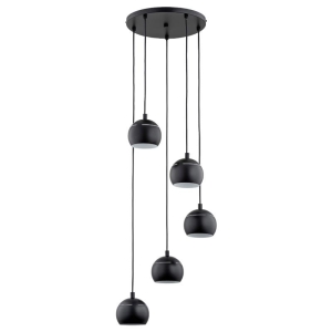 LAMPA WISZĄCA ALFA PLUS CZARNA 5xE14 / 63146