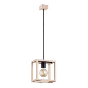 LAMPA WISZĄCA ALFA PAKO DREWNIANA 1xE27  / 61165