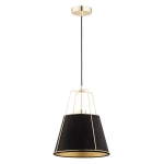 LAMPA WISZĄCA ALFA BOMI CZARNO-ZŁOTA 1xE27 / 61158