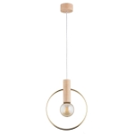 LAMPA WISZĄCA ALFA LABO DREWNIANA 1xE27  / 61140