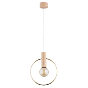 LAMPA WISZĄCA ALFA LABO DREWNIANA 1xE27  / 61140
