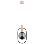 LAMPA WISZĄCA ALFA NIKI DREWNIANA 1xE14  / 61154