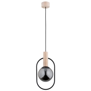 LAMPA WISZĄCA ALFA NIKI DREWNIANA 1xE14  / 61154