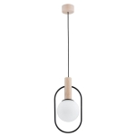 LAMPA WISZĄCA ALFA MIKI DREWNIANA 1xE14  / 61151