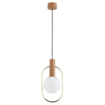 LAMPA WISZĄCA ALFA MODI DREWNIANA 1xE14  / 61152