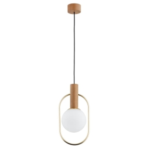 LAMPA WISZĄCA ALFA MODI DREWNIANA 1xE14  / 61152