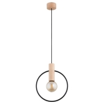 LAMPA WISZĄCA ALFA LABO DREWNIANA 1xE27 / 61135