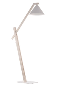 DECO lampa podłogowa biała_bielone drewno sosnowe 41817