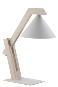 DECO lampka biała_bielone drewno sosnowe 41820