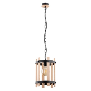 LAMPA WISZĄCA ALFA LANTUS DREWNIANA 1xE27 / 61122