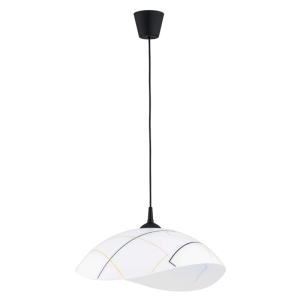 LAMPA WISZĄCA ALFA HIBISKUS CZARNO-BIAŁA 1xE27 / 61114