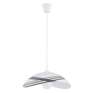 LAMPA WISZĄCA ALFA BRATEK CZARNO-BIAŁA 1xE27 / 61112