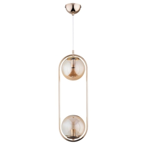 LAMPA WISZĄCA ALFA OVAL DUAL ZŁOTA 2xE14 / 62250