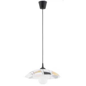 LAMPA WISZĄCA ALFA KROKUS CZARNO-BIAŁA 1xE27 / 60989