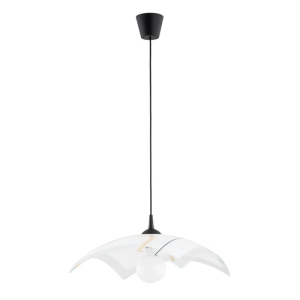 LAMPA WISZĄCA ALFA KROKUS CZARNO-BIAŁA 1xE27 / 60987