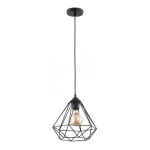 LAMPA WISZĄCA ALFA KOSMOS CZARNA 1xE27 / 60971