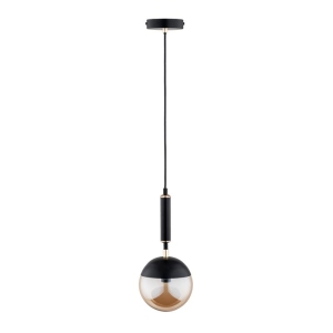 LAMPA WISZĄCA ALFA MARAKAS CZARNO-ZŁOTA 1xE14 / 60982