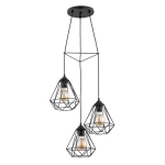 LAMPA WISZĄCA ALFA KOSMOS CIRCLE CZARNA 3xE27 / 62242