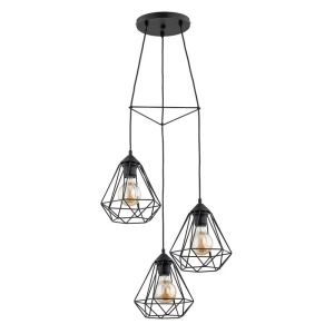 LAMPA WISZĄCA ALFA KOSMOS CIRCLE CZARNA 3xE27 / 62242