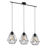 LAMPA WISZĄCA ALFA KOSMOS CZARNA 3xE27 / 62240
