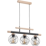 LAMPA WISZĄCA ALFA TRENDY BASKET DREWNIANA 3xE27 / 62234