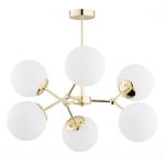 LAMPA SUFITOWA ALFA FOTON ZŁOTA 6xE14 /  63118
