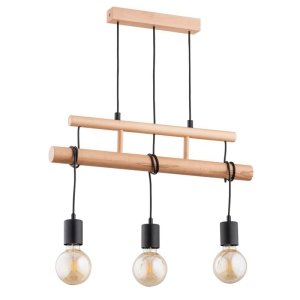 LAMPA WISZĄCA ALFA ESTRA DREWNIANA 3xE27 / 62215