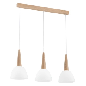 LAMPA WISZĄCA ALFA BERA DREWNIANA 3xE27 / 62208