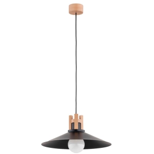 LAMPA WISZĄCA ALFA CEZUS DREWNIANA 1xE27 / 60945