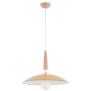 LAMPA WISZĄCA ALFA COMBO DREWNIANA 1xE27 / 60932