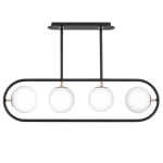 LAMPA SUFITOWA ALFA SARAN CZARNO-BIAŁA 4xE14 / 63111
