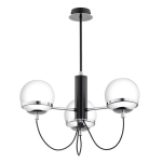 LAMPA SUFITOWA ALFA AURON CZARNO-BIAŁA 3xE14 / 28583