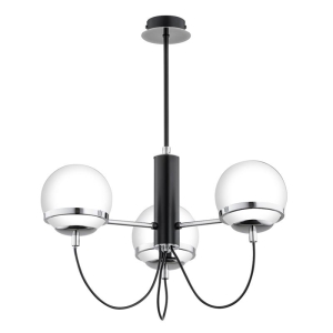 LAMPA SUFITOWA ALFA AURON CZARNO-BIAŁA 3xE14 / 28583