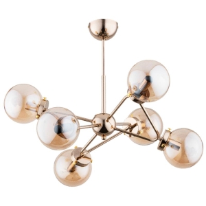 LAMPA SUFITOWA ALFA TRYMER ZŁOTA 6xE14 / 63073