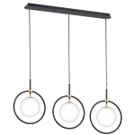 LAMPA WISZĄCA ALFA AKIRA CZARNO-BIAŁA 3xE14 / 62207
