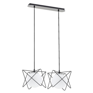 LAMPA WISZĄCA ALFA SAGITO TRACK CZARNO-BIAŁA 2xE14 / 62200