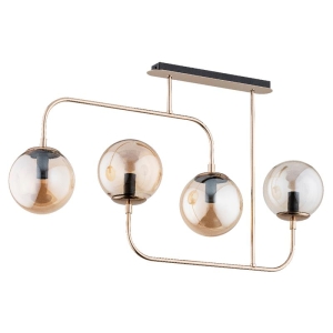 LAMPA SUFITOWA ALFA TREVI ZŁOTA 4xE14 / 63044