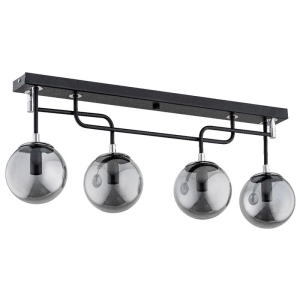 LAMPA SUFITOWA ALFA GATUS CZARNA 4xE14 / 63027