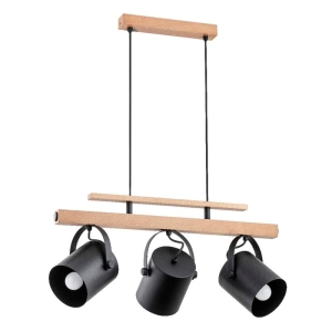 LAMPA WISZĄCA ALFA TEYLA DREWNIANA 3xE27 / 63009