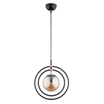 LAMPA WISZĄCA ALFA MANDI CZARNA 1xE14 / 60886