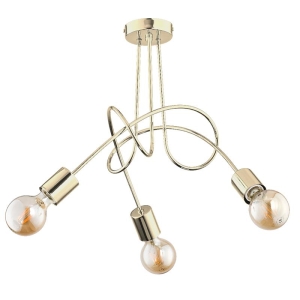 LAMPA SUFITOWA ALFA TANGO ZŁOTA 3xE27 / 28313