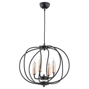LAMPA WISZĄCA ALFA DAYMON CZARNA 4xE14 / 61000