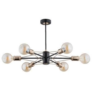 LAMPA SUFITOWA ALFA TANDEM II CZARNA 6xE27 / 62151