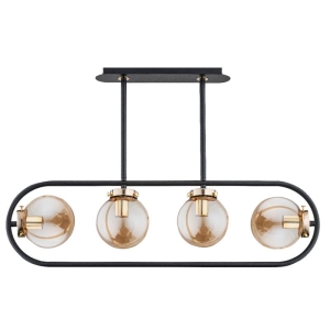 LAMPA SUFITOWA ALFA SARAN CZARNA 4xE14 / 62148
