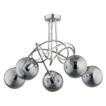 LAMPA SUFITOWA ALFA TANGO GLASS CHROM 5xE14 / 61095