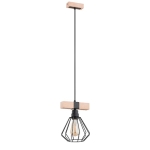 LAMPA WISZĄCA ALFA FIBIA DREWNIANA 1xE27 / 60612